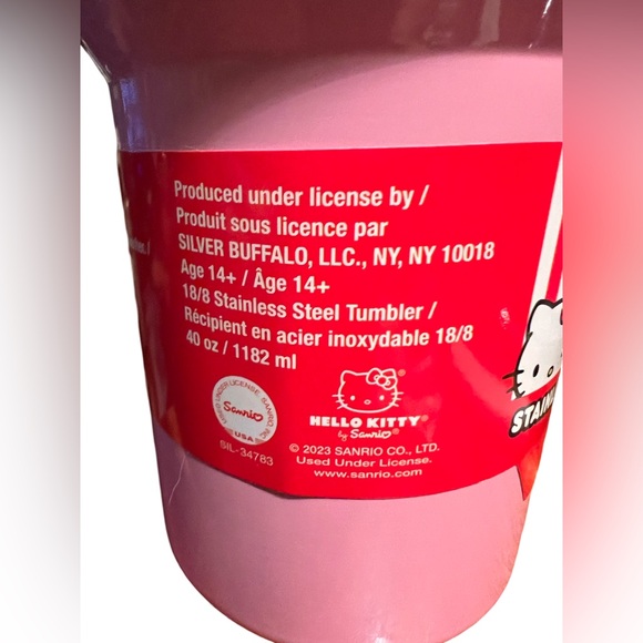 Hello Kitty Clearance Price is Firm! NWT 40 oz Stainless Steel Handle Tumbler - Picture 7 of 8